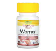 Super Nutrition, SimplyOne, Women Triple Power Multivitamin, Wild-Berry Flavor, 30 Chewable Tablets
