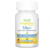 Мужское здоровье SimplyOne, Men’s Multivitamin + Supporting Herbs, Wild-Berry, 30 Chewable Tablets