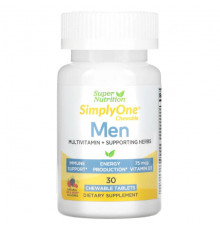 Мужское здоровье SimplyOne, Men’s Multivitamin + Supporting Herbs, Wild-Berry, 30 Chewable Tablets