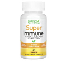 Super Nutrition, Super Immune, Immune-Strengthening Multivitamin with Glutathione, 60 Tablets