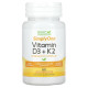 Super Nutrition, витамины D3 и К2, 60 растительных капсул