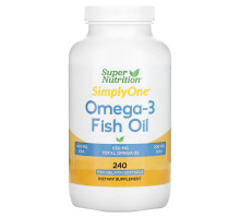 Super Nutrition, рыбий жир с омега-3, 1000 мг, 240 капсул из рыбьего желатина