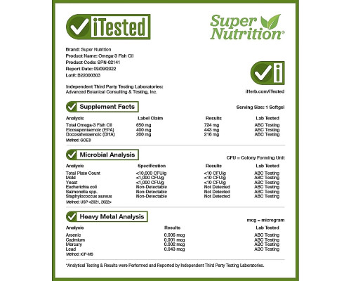 Super Nutrition, рыбий жир с омега-3, 1000 мг, 240 капсул из рыбьего желатина Super Nutrition, рыбий жир с омега-3, 1000 мг, 240 капсул из рыбьего желатина