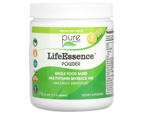 Витаминно-минеральные комплексы Pure Essence, Порошок LifeEssence, со вкусом лимона и лайма, 207 г Витаминно-минеральные комплексы Pure Essence, Порошок LifeEssence, со вкусом лимона и лайма, 207 г