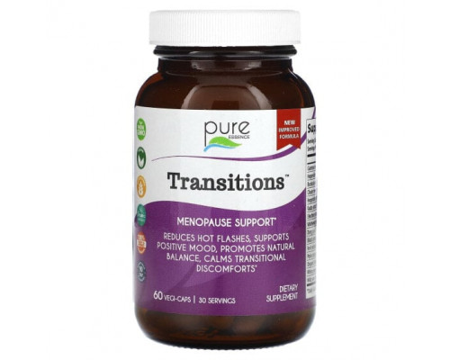 Регуляция гормонального фона Pure Essence, Transitions`` 60 растительных капсул Регуляция гормонального фона Pure Essence, Transitions`` 60 растительных капсул