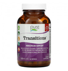 Женское здоровье Pure Essence, Transitions, для поддержки менопаузы, 120 растительных капсул