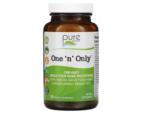 Pure Essence, One 'n' Only, Whole Food Based Multivitamin, 90 Tablets Pure Essence, One 'n' Only, Whole Food Based Multivitamin, 90 Tablets