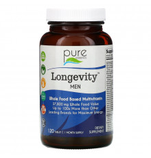 Pure Essence Longevity Антивозрастной мультивитамин мужская формула 120 таблеток