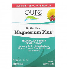 Pure Essence, Ionic-Fizz, Magnesium Plus, Raspberry Lemonade, 30 Packets, 0.2 oz (5.7 g) Each