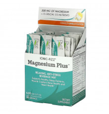 Pure Essence, Ionic-Fizz, Magnesium Plus, апельсин и ваниль, 30 пакетиков по 5,7 г (0,2 унции)
