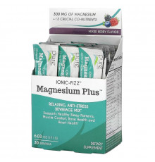 Pure Essence, Magnesium Plus, Relaxing, Anti-Stress Beverage Mix, Mixed Berry, 6.03 oz (171 g)