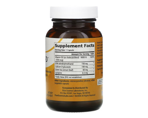 Pure Essence Breast-D 30 вегетарианских капсул Pure Essence Breast-D 30 вегетарианских капсул