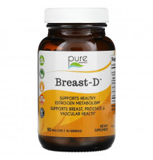 Pure Essence, Breast-D, Supports Breast, Prostate & Vascular Health, 90 Vegetarian Capsules
