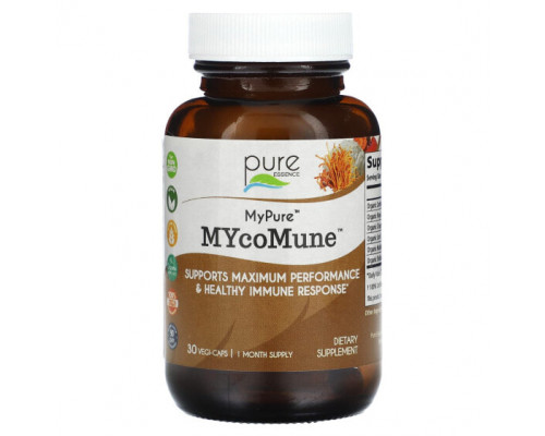 БАДы для укрепления иммунитета Pure Essence, MyPure, MYcoMUNE, 30 растительных капсул БАДы для укрепления иммунитета Pure Essence, MyPure, MYcoMUNE, 30 растительных капсул