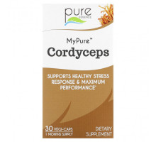 Грибы Pure Essence, MyPure, кордицепс, 30 растительных капсул