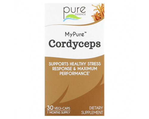Грибы Pure Essence, MyPure, кордицепс, 30 растительных капсул Грибы Pure Essence, MyPure, кордицепс, 30 растительных капсул