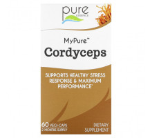 Грибы Pure Essence, MyPure, кордицепс, 60 растительных капсул