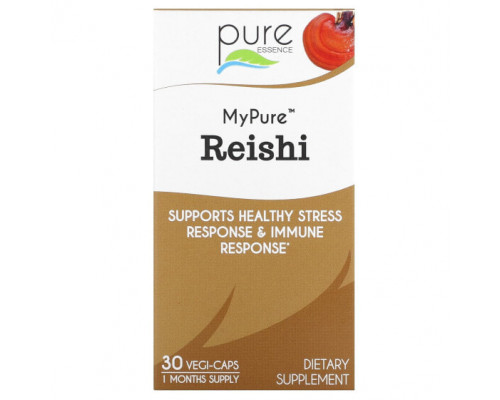 Грибы Pure Essence, My Pure, рейши, 30 растительных капсул Грибы Pure Essence, My Pure, рейши, 30 растительных капсул