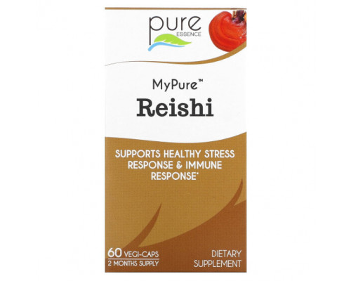 Грибы Pure Essence, My Pure, рейши, 60 растительных капсул Грибы Pure Essence, My Pure, рейши, 60 растительных капсул