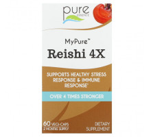Грибы Pure Essence, MyPure, рейши 4X, 60 растительных капсул