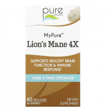 Pure Essence, MyPure, Lion's Mane 4X, 60 Vegi-Caps