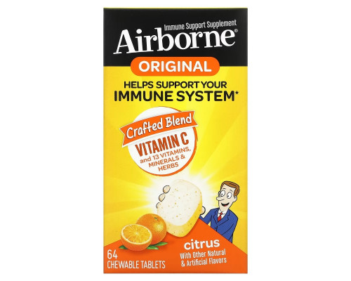 AirBorne Chewable Tablets Citrus 64 Chewable Tablets AirBorne Chewable Tablets Citrus 64 Chewable Tablets