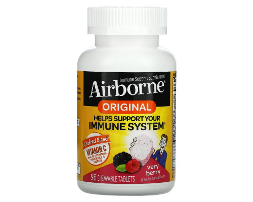 AirBorne, Original Immune Support Supplement, Very Berry, 96 Chewable Tablets AirBorne, Original Immune Support Supplement, Very Berry, 96 Chewable Tablets