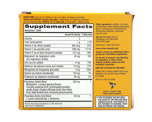 AirBorne, Immune Support Supplement, Very Berry, 3 Tubes, 10 Effervescent Tablets Each AirBorne, Immune Support Supplement, Very Berry, 3 Tubes, 10 Effervescent Tablets Each