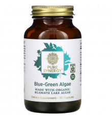 Pure Synergy Натуральные сине-зеленые водоросли 90 капсул на растительной основе