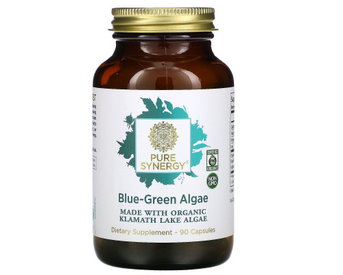Pure Synergy Натуральные сине-зеленые водоросли 90 капсул на растительной основе Pure Synergy Натуральные сине-зеленые водоросли 90 капсул на растительной основе