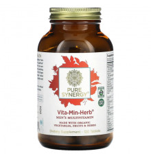 Мужское здоровье Pure Synergy, Vita·Min·Herb, мультивитамины для мужчин, 120 таблеток
