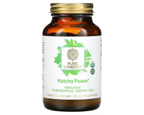 Зеленый кофе и гуарана Pure Synergy, Matcha Power, матча в порошке, 60 г (2,1 унции) Зеленый кофе и гуарана Pure Synergy, Matcha Power, матча в порошке, 60 г (2,1 унции)