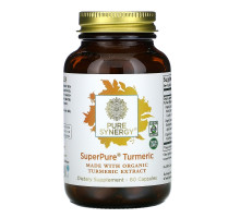 Pure Synergy, органический суперчистый экстракт куркумы, 60 органический капсул в растительной оболочке