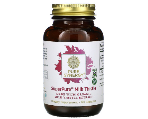 Pure Synergy, Organic Super Pure Milk Thistle Organic Extract , 60 Organic Vegetarian Caps Pure Synergy, Organic Super Pure Milk Thistle Organic Extract , 60 Organic Vegetarian Caps