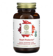 Для сердца и сосудов Pure Synergy, Heart Protector, пищевая добавка для поддержки здоровья сердца, 60 капсул