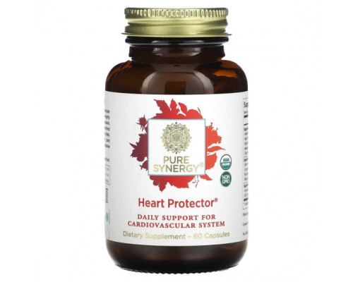 Для сердца и сосудов Pure Synergy, Heart Protector, пищевая добавка для поддержки здоровья сердца, 60 капсул Для сердца и сосудов Pure Synergy, Heart Protector, пищевая добавка для поддержки здоровья сердца, 60 капсул