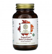 Pure Synergy, SuperPure, бета-1,3-глюкан, экстракт водорослей, 60 вегетарианских капсул