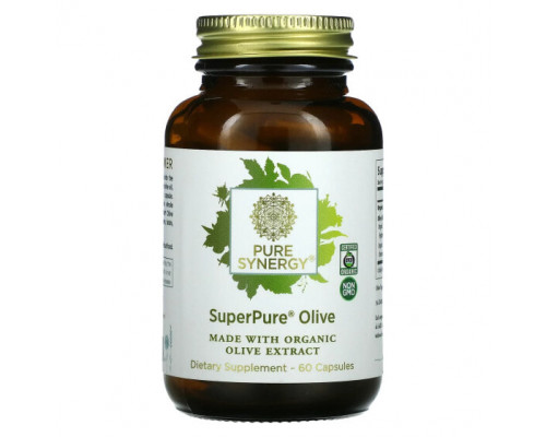 Зелень и зеленые овощи Pure Synergy, SuperPure Olive, 60 капсул Зелень и зеленые овощи Pure Synergy, SuperPure Olive, 60 капсул
