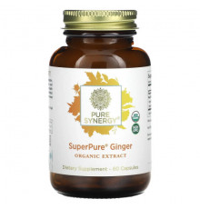 Имбирь и куркума Pure Synergy, SuperPure, имбирь, органический экстракт, 60 капсул