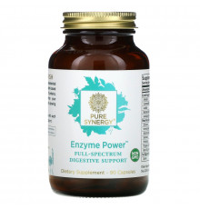 Pure Synergy, Enzyme Power, Full-Spectrum Digestive Support, 90 Capsules