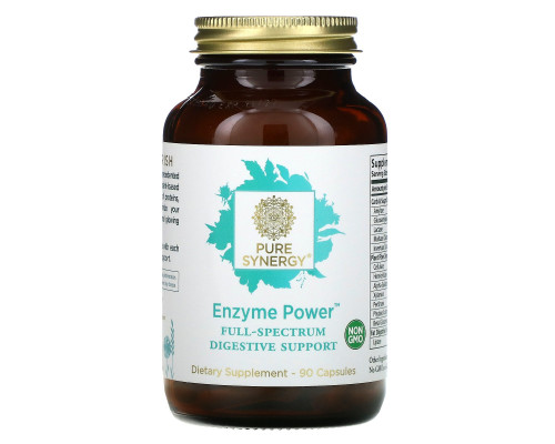 Pure Synergy, Enzyme Power, Full-Spectrum Digestive Support, 90 Capsules Pure Synergy, Enzyme Power, Full-Spectrum Digestive Support, 90 Capsules