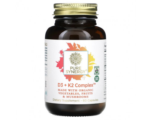 Витамин К Pure Synergy, D3 + K2 комплекс`` 60 капсул Витамин К Pure Synergy, D3 + K2 комплекс`` 60 капсул
