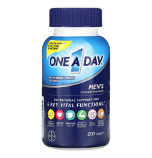 One-A-Day, One A Day для мужчин, состав для здоровья мужчин, 200 таблеток