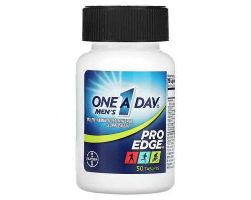 Мужское здоровье One-A-Day, Men's Pro Edge, полноценный мультивитаминный комплекс, 50 таблеток Мужское здоровье One-A-Day, Men's Pro Edge, полноценный мультивитаминный комплекс, 50 таблеток