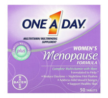 Женское здоровье One-A-Day, Формула для женщин при менопаузе, мультивитаминная / мультиминеральная добавка, 50 таблеток