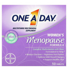 Женское здоровье One-A-Day, Формула для женщин при менопаузе, мультивитаминная / мультиминеральная добавка, 50 таблеток