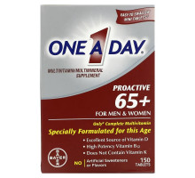One-A-Day, Proactive 65+, Multivitamin/Multimineral Supplement, For Men & Women, 150 Tablets