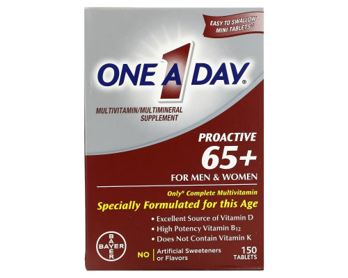 One-A-Day, Proactive 65+, Multivitamin/Multimineral Supplement, For Men & Women, 150 Tablets One-A-Day, Proactive 65+, Multivitamin/Multimineral Supplement, For Men & Women, 150 Tablets