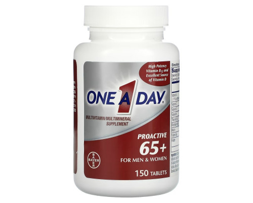 One-A-Day, Proactive 65+, Multivitamin/Multimineral Supplement, For Men & Women, 150 Tablets One-A-Day, Proactive 65+, Multivitamin/Multimineral Supplement, For Men & Women, 150 Tablets