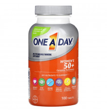 One-A-Day, Для женщин 50+, мультивитамины, польза для здоровья, 100 таблеток